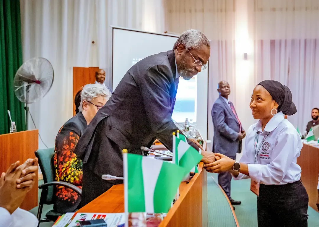 Abstract background with blurred text overlay